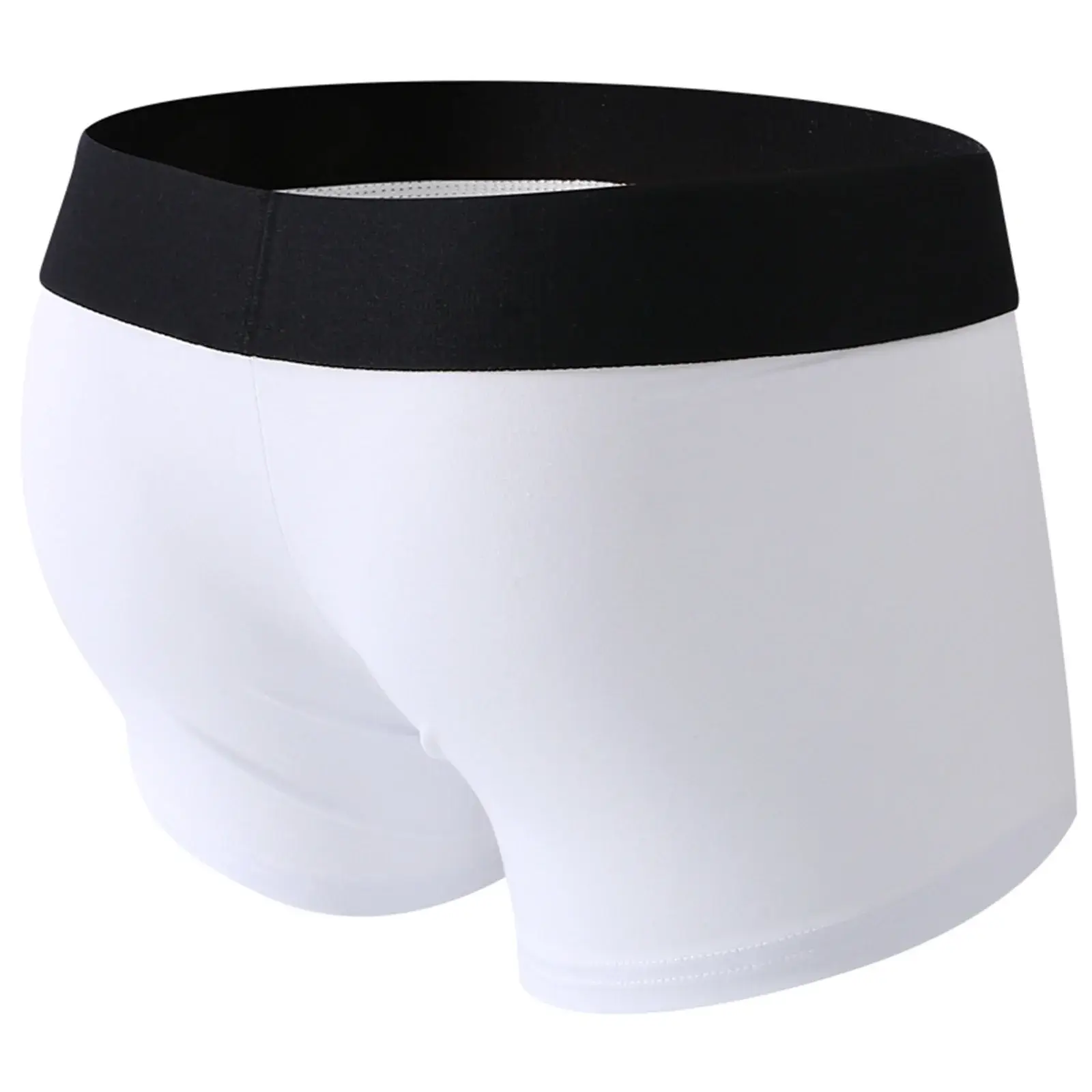 Erkek Boksörler Ön Delik Kese Iç Çamaşırı Silikon Cockring Seksi Boxershorts Geniş Kemer Pamuklu Külot Iç Çamaşırı Oymak
