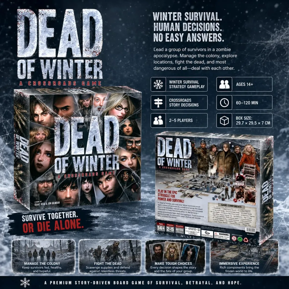 Dead of Winter Crossroads Zombie Survival Strategia cooperativa Gioco da tavolo Adolescenti Adulti Versione inglese — image 4