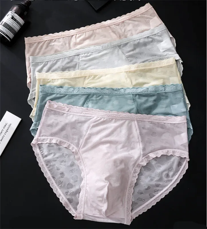 Lace men's underwear Ice Silk cuecas masculino sexys tøy men briefs AIR Bare Feel calzoncillos hombre No Trace cueca new lingeri — image 3