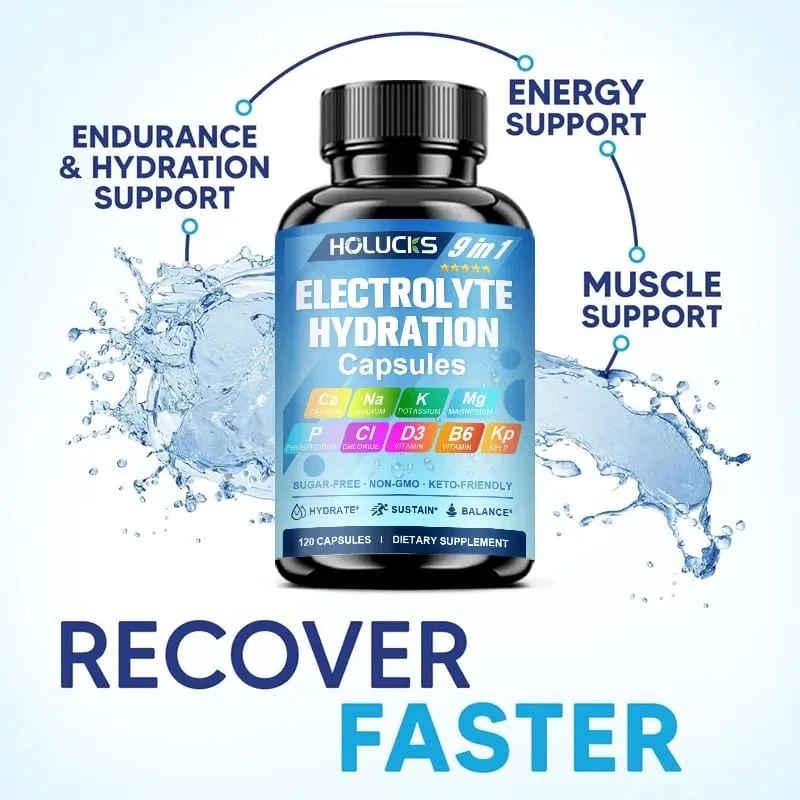 Electrolyte Hydration Capsules Workout Recovery & Muscle Support Energy Production for Fluid Balance — image 7