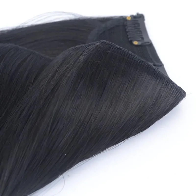 Super Long 32inch 80cm Extra Long Straight Hair One Piece 5 Clips Clip In Synthetic Hair Extension for Women Black Brown Color — image 5