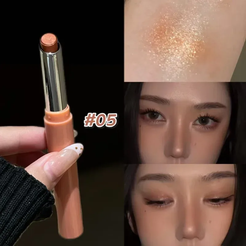 Punk Purple Metallic Eyeshadow Stick Waterproof Lasting Pearlescent Glitter Eye Shadow Highlight Eyeshadow Fine Shiny Eye Makeup — image 11