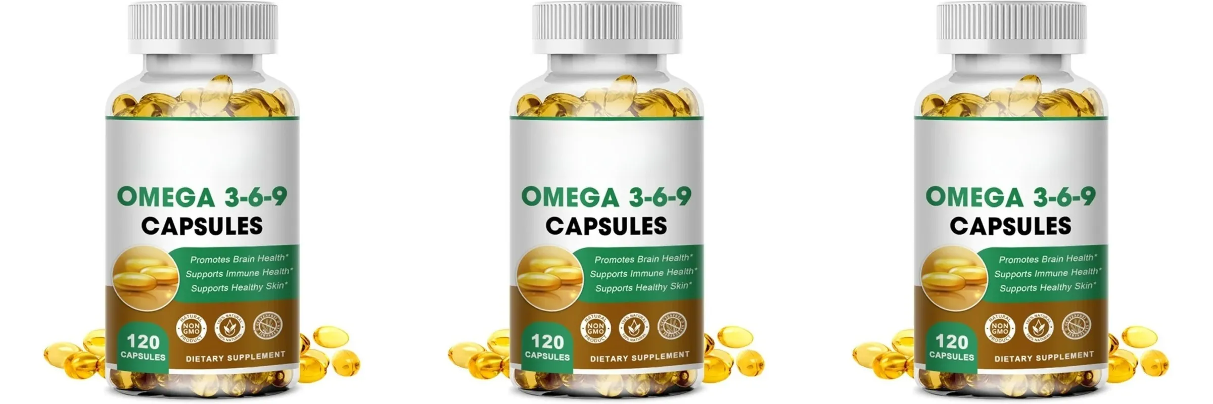 Plant-Based Omega 3-6-9 Softgels Natural Dietary Supplement Supports Skin Eye & Overall Health 100% Vegan Sourced 120 Softgels — image 9