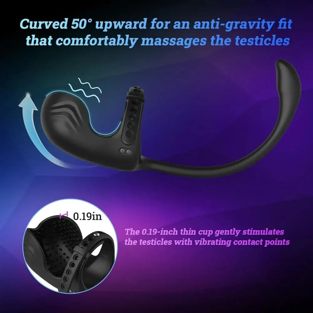 3 in 1 Anal Plug Vibrator Testicle Taint Stimulator Vibrating Cock Ring Remote Control Male Prostate Massager Sex Toy for Couple