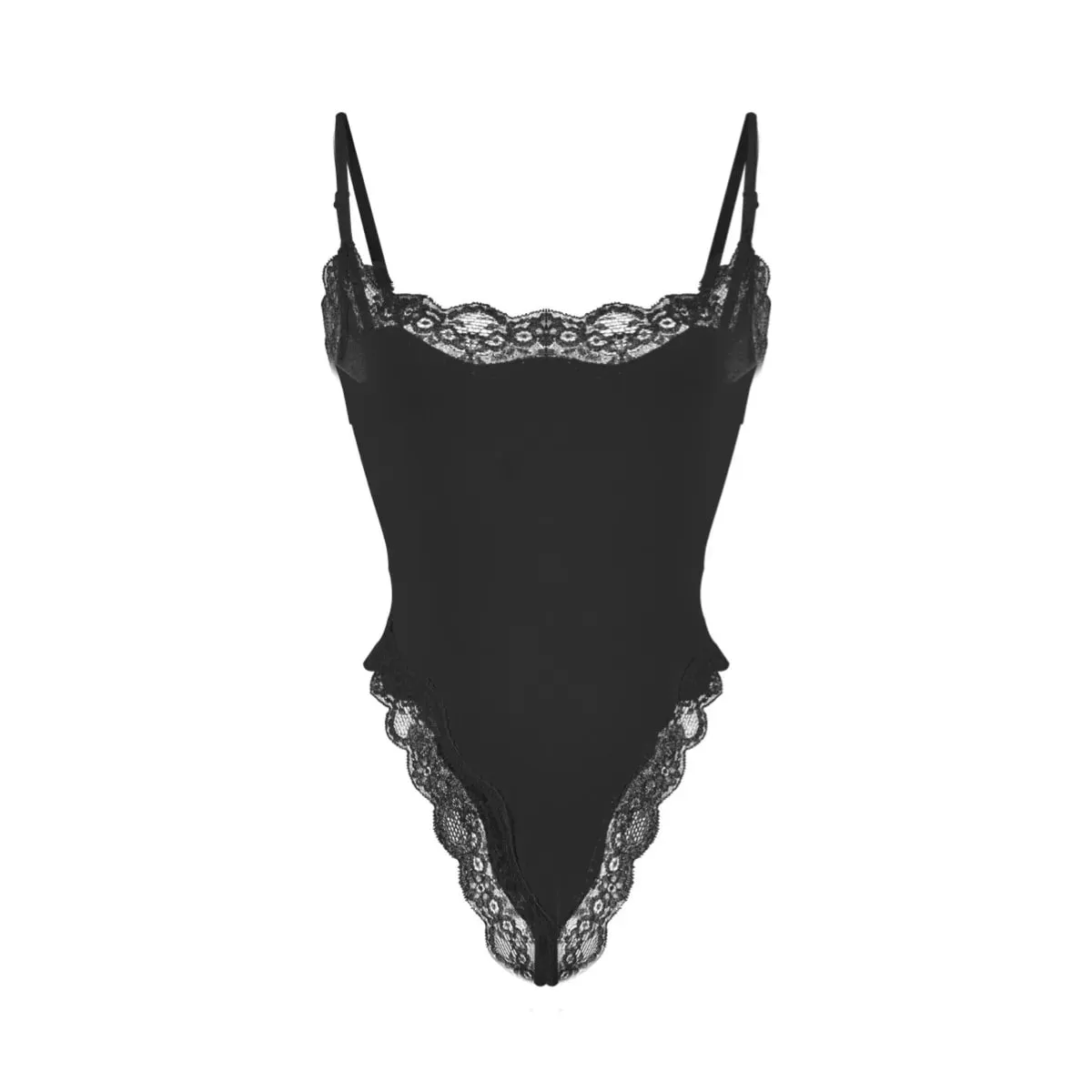 Lace Camisole Bodysuit Women Solid Sleeveless Backless Body Shaper Jumpsuit One Piece Sexy Slim Bodycon Rompers Summer Tank Tops — image 6