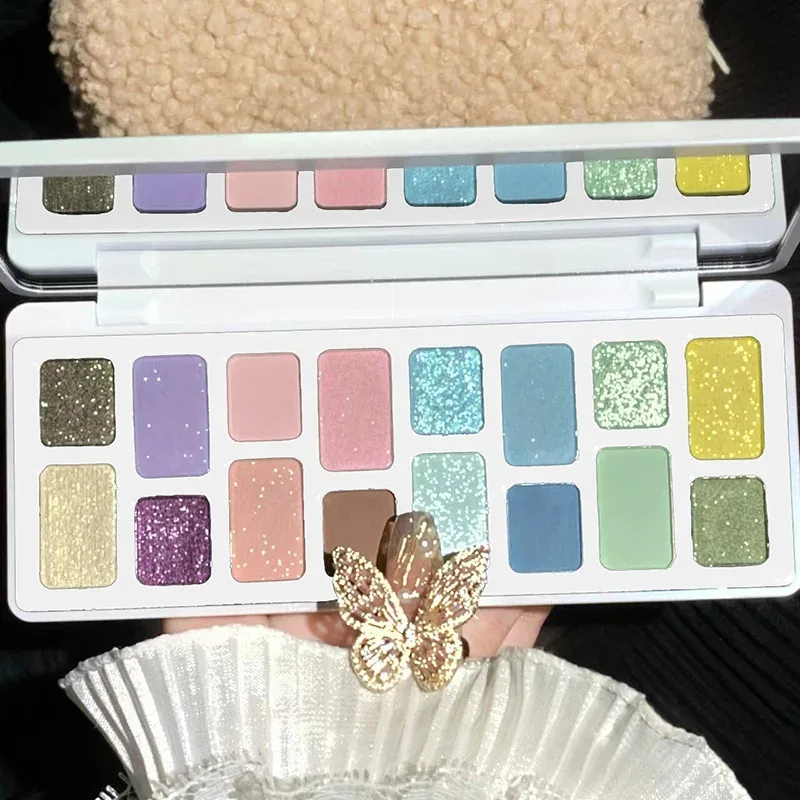 16 Color Eyeshadow Palette Series- Matte Shimmer Nude & Glitter Tones Professional Long Lasting Eye Makeup for Party Daily Use