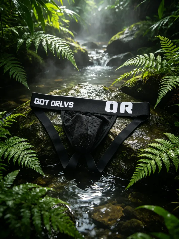 Mens G String ชุดชั้นในตาข่าย Contrast พิมพ์จดหมายเอวยางยืดกว้าง 3D Contour U กระเป๋าตาข่ายวัสดุที่มีความซับซ้อน
