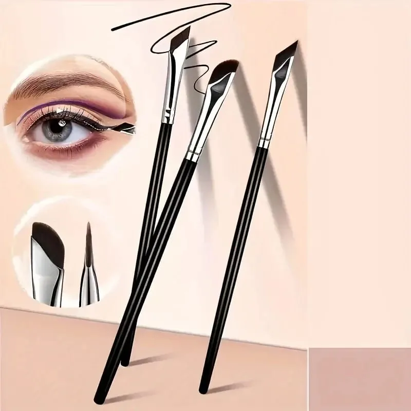 5pcs Eyeliner Brush Set with Tilted Fine Blade Suitable for Precise Application - Suitable for All Skin Types.