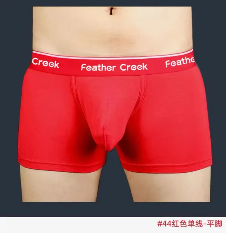 Large Pouch Men's Panties U Convex Front Pocket Flat Foot Triangle Sexy Shorts Fashionable Underwear for Men