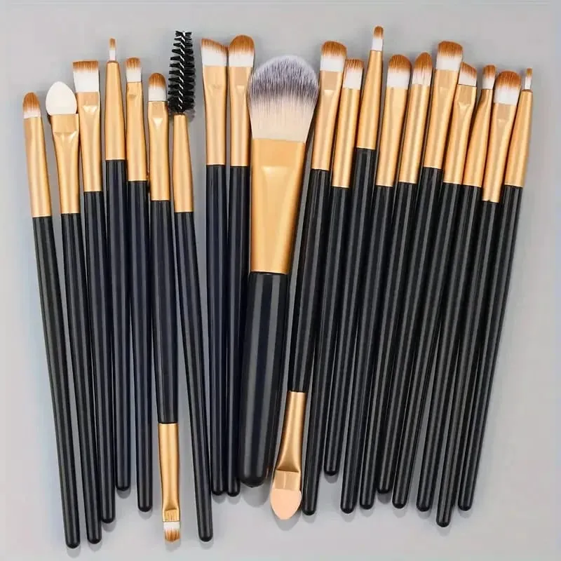 20pcs Makeup Brush Set Soft Fluffy Cosmetic Foundation Powder Eyeshadow Kabuki Blending Make Up Brush Beauty Tool Makeup Sponge