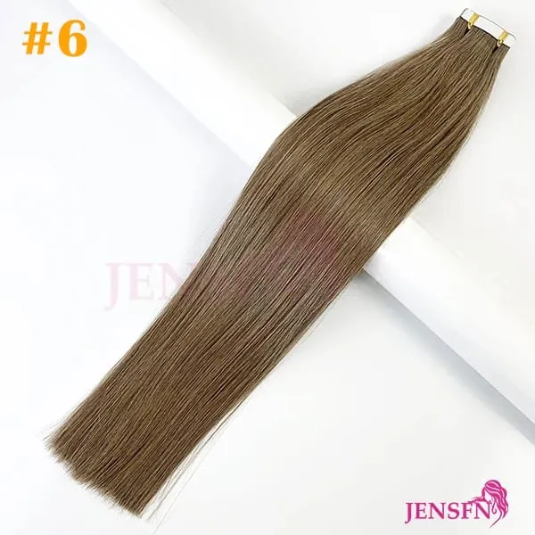 High Quality Tape In Hair Extensions Straight 100% Remy real Human Hair 16"-22"Inch PU Skin Weft Tape Ins — image 11