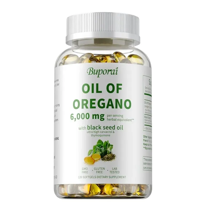 Oil of Oregano - Contains Black Seed Oil Which Promotes Immune and Digestive Health Fights Inflammation and Relieves Bloating