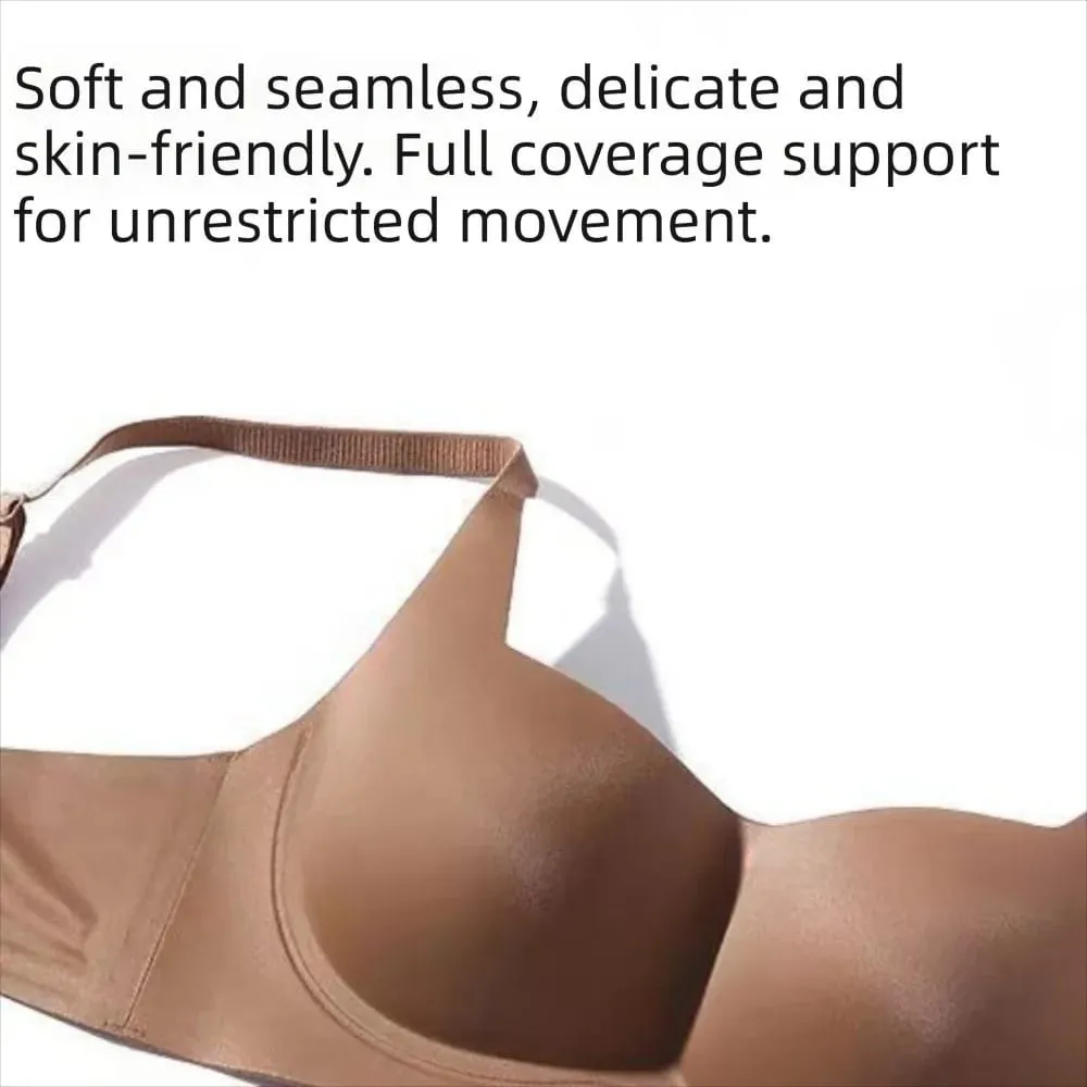 Anti-sagging Lingerie Bras Thin Lingerie Solid Color Gathered Underwear Skin-Hugging Up Top Collect Side Breasts Non-Wire Bra — image 4