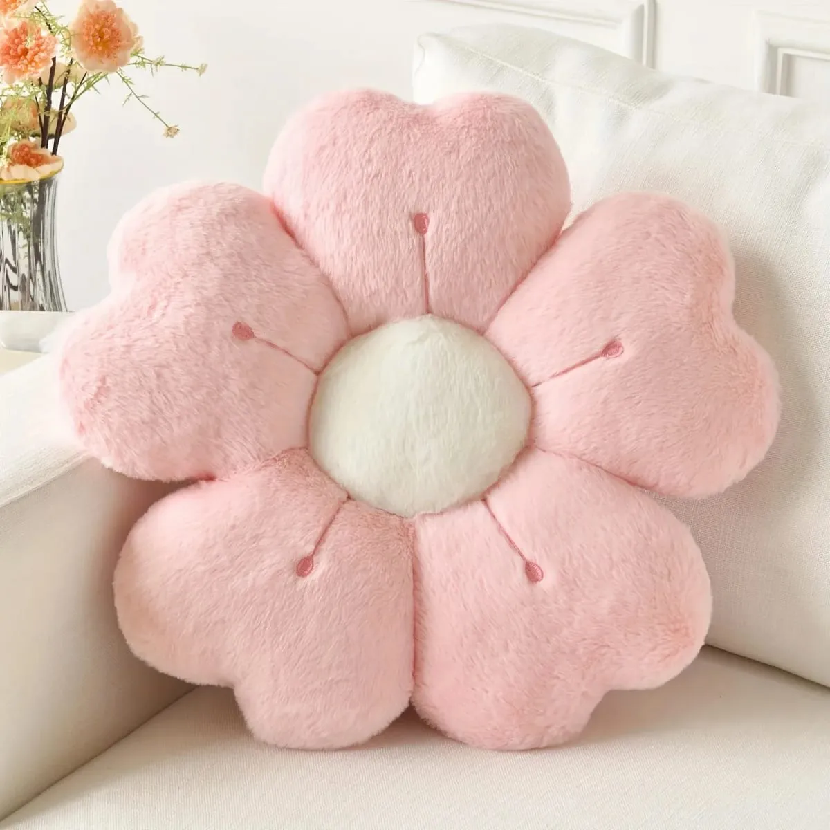 Soft Plush Flower-Shaped Plush Throw Pillow - Comfortable and Cute Mattress and Sofa Decor Cushion Chair Cushion Floor Cushion — image 8