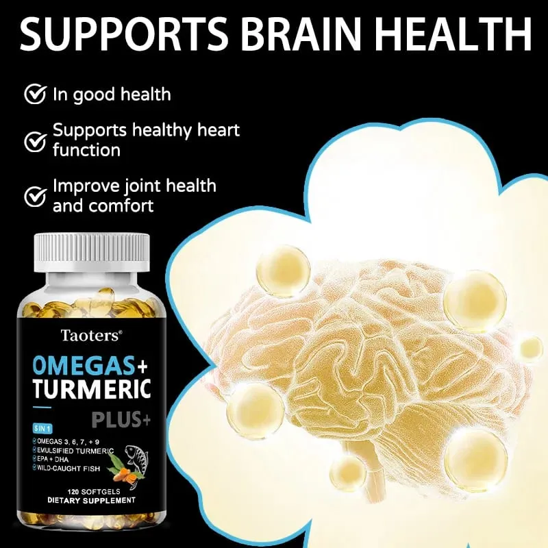 Omega 3 Fish Oil Capsules - Support Brain & Cardiovascular & Skin Health Antioxidant & Improve Memory Nervous System Health — image 4