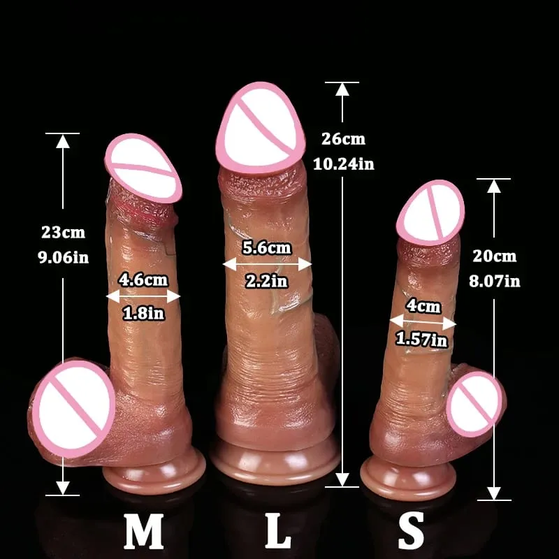 Realistické měkké posuvné dildo předkožkou s dvojitým průnikem a přísavkou pro vaginální a anální masturbaci Ženská sexuální hračka Fake Ma — image 4