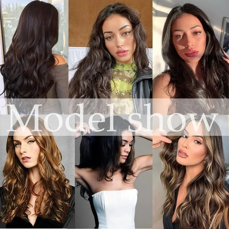 20Inch Synthetic Long Curly Wavy Hair Extension Fluffy Increase Volume Extension Hairpiece for Women Daily Use — image 7