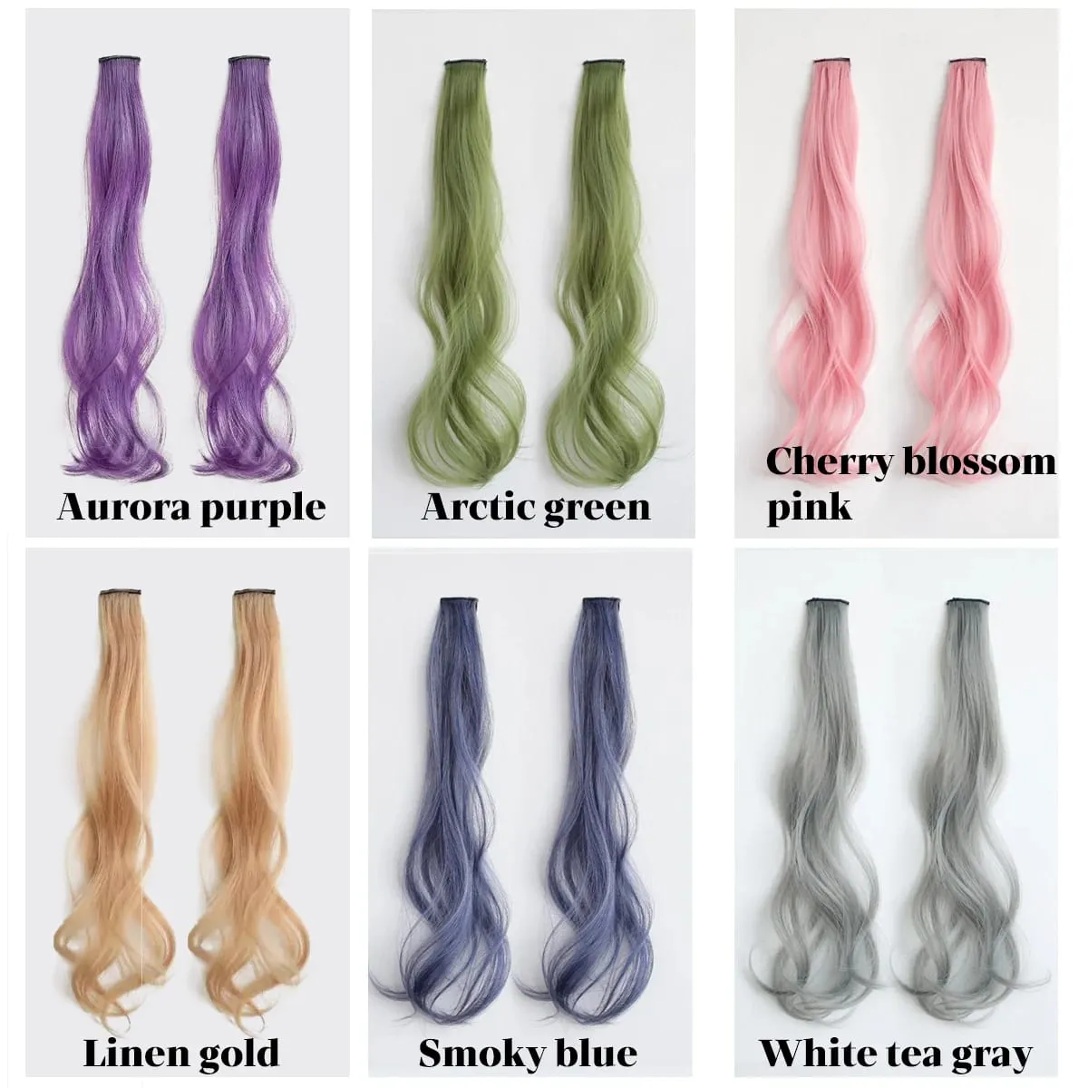 Color synthetic highlighting curly hair extension piece wig woman hanging ear dyeing pair heat-resistant wig piece