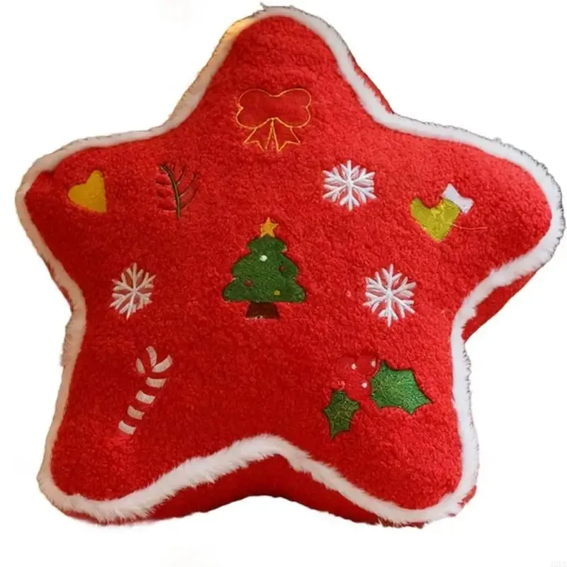 Plush Pillow Christmas Cushion for Bedroom and Sofa Decors Soft Stuffed Throw Pillow Holiday Decoration for Kids and A2UB
