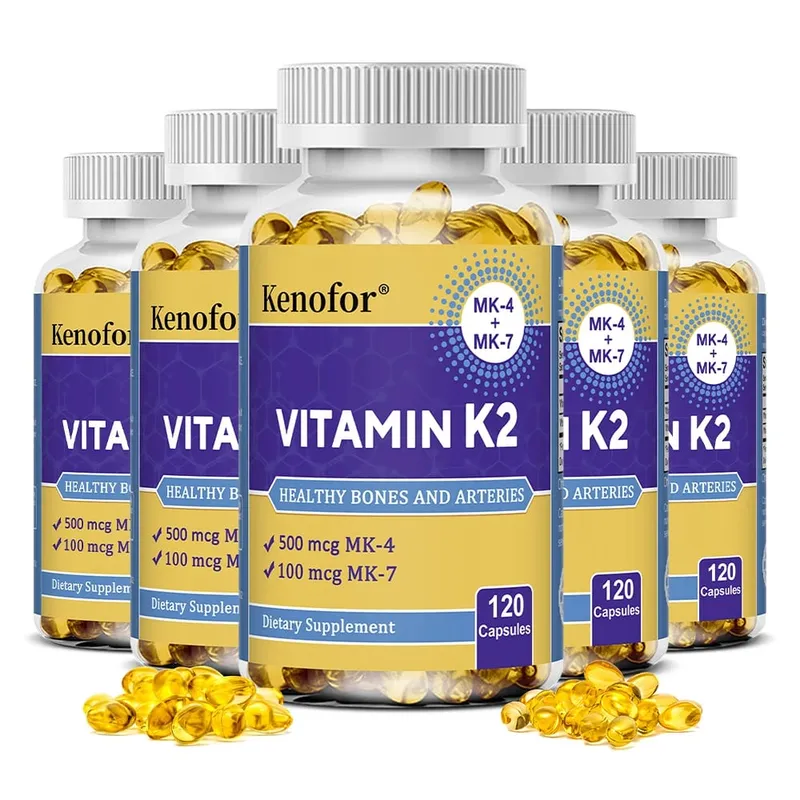 Vitamin K2 Capsules - MK-4 & MK-7 Support Calcium Metabolism Bone Teeth Joint & Cardiovascular Wellness Daily Immune Balance — image 9