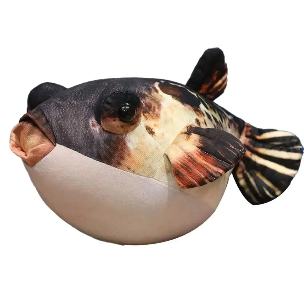Stuffed Animals Simulation Puffer Fish Back Cushion Sofa Decorative Puffer Fish Pendant 20cm Sleeping — image 8