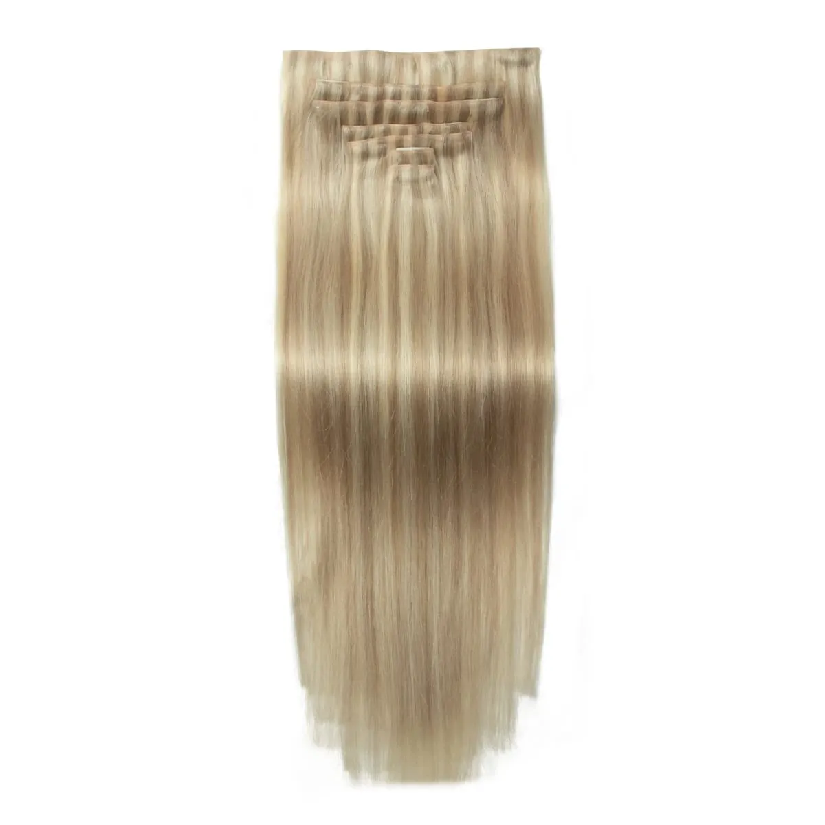 PU ไม่มีรอยต่อคลิปในส่วนขยายของผมธรรมชาติที่มองไม่เห็น PU เทป Weft คลิป Ins เครื่อง Remy 12-24 นิ้วคลิปที่มองไม่เห็น Ins 7PCS — image 3