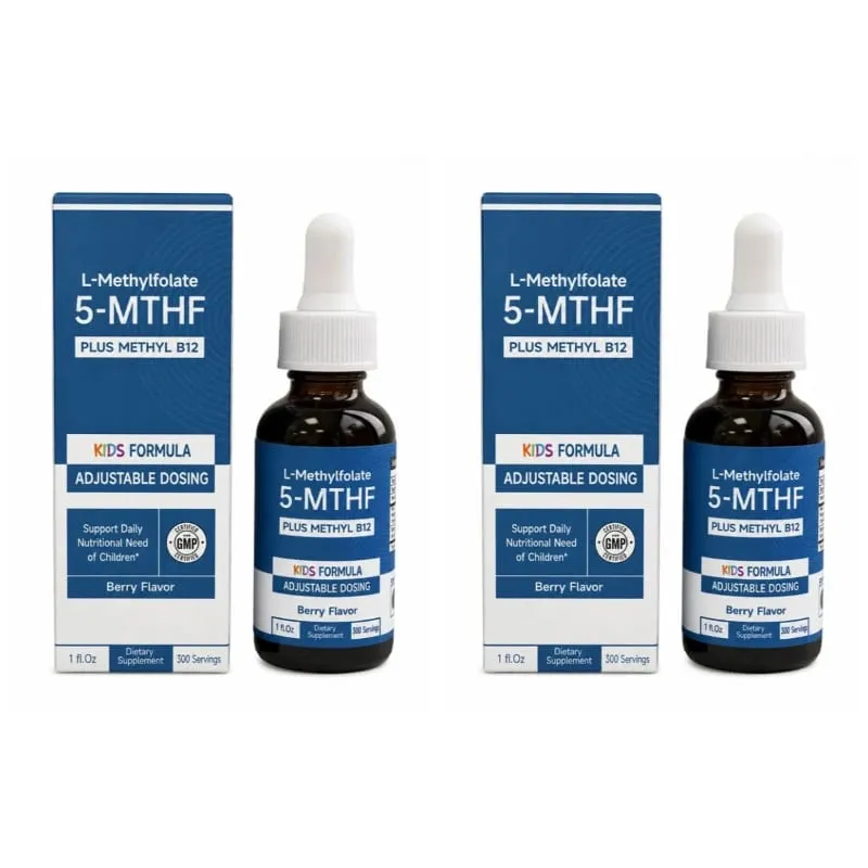 L-Methylfolate 5-MTHF Methyl B12 Drops for Kids Organic Berry Flavor Liquid Folate Supplement for Children Vegan 1 Fl Oz 30 ML — image 8