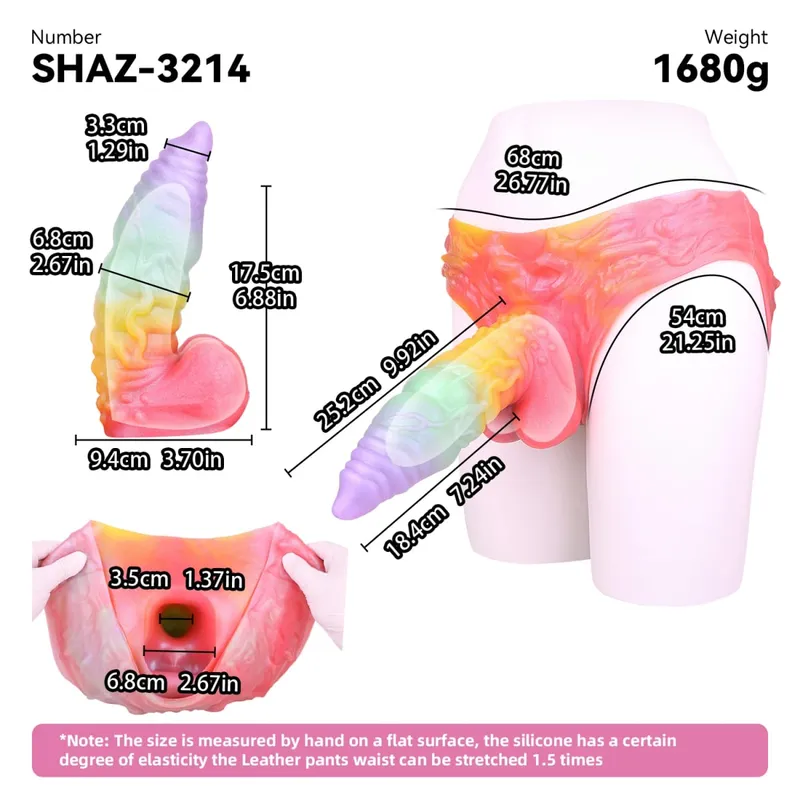 3D Horse Penis Shaped Wearable Cock Sleeve Gradient Color Skin-Friendly Liquid Silicone Adult Couple Intimate Sex Toys — image 25