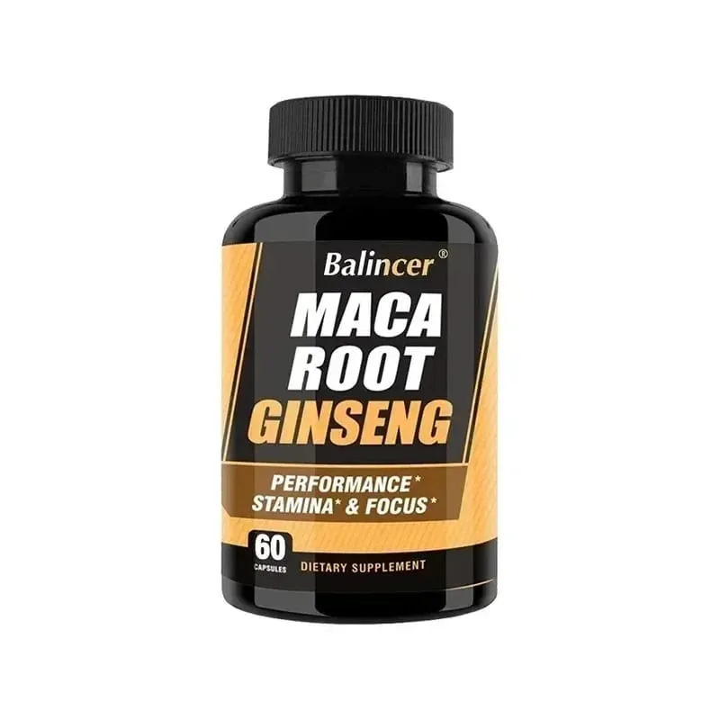 Maca Root Capsules 10000mg with Ginseng Energy Muscle Mood Energy Strength & Men's Health Support Relieve Fatigue — image 8
