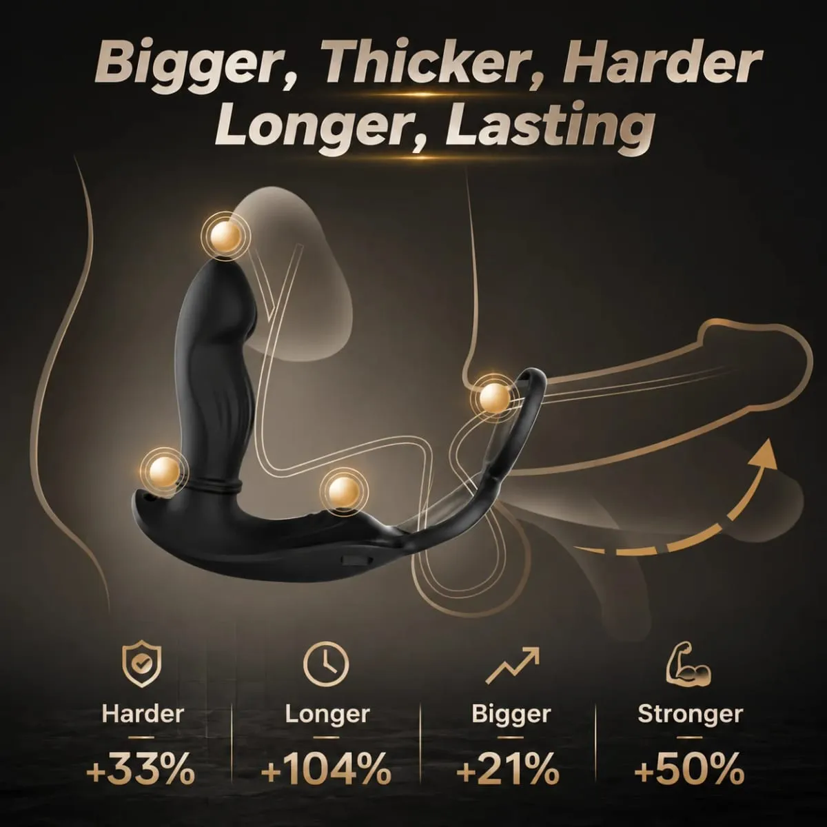 Wearable Thrusting Prostate Massager Anal Vibrator Strap On Vibrating Cock Ring Remote APP Control Silicone Anal Toys for Men