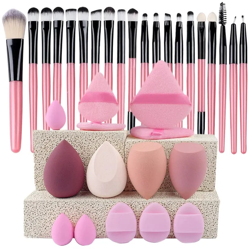20Pcs Makeup Brush Set Eyeliner Blending Cheeks Eye Cosmetic Foundation Brushes Professional Complete Set for Face Eyeshadow