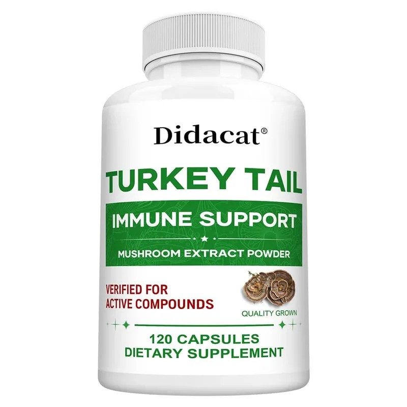 Turkey Tail Mushroom Supplement Boosts The Immune System Promotes Health and Vitality Vegan Non-GMO 120 Capsules — image 10