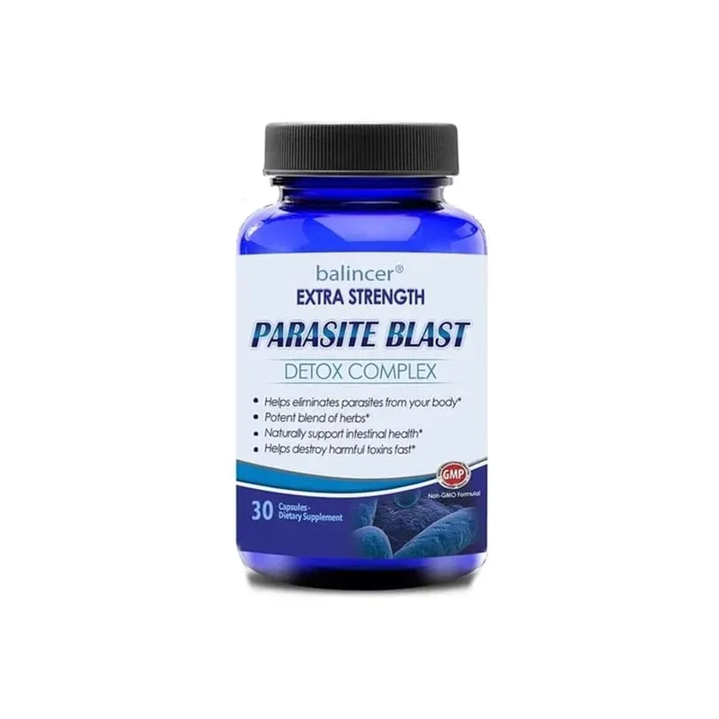 Complesso detergente per il corpo disintossicante dai parassiti con mirtillo rosso, zinco e aglio, supporto per la pulizia della salute dell'intestino, miglioramento del sistema immunitario