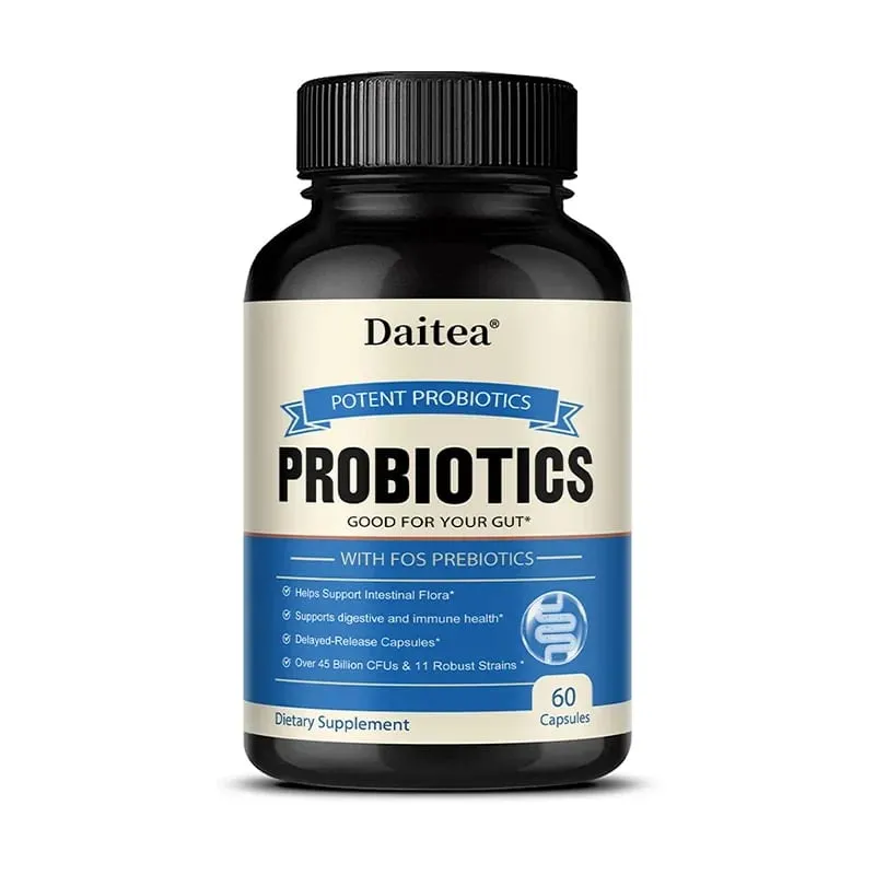 Probiotics 45 Bilion CFUs with Prebiotics Supports Immune Gut Health for Women & Men - 120 Capsules — image 9