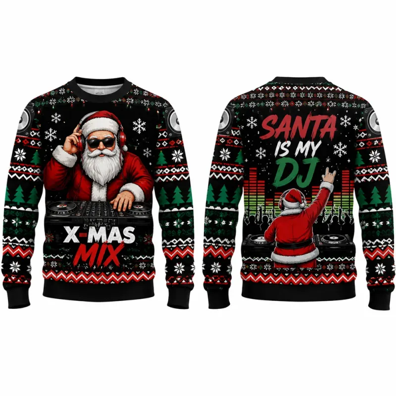 I Am The Tree Cat Julesweatshirt 3D-grafik Rundhals Langærmet Mænd Kvinder Funny Ugly Xmas Holiday Party Autumn Pullover — image 5