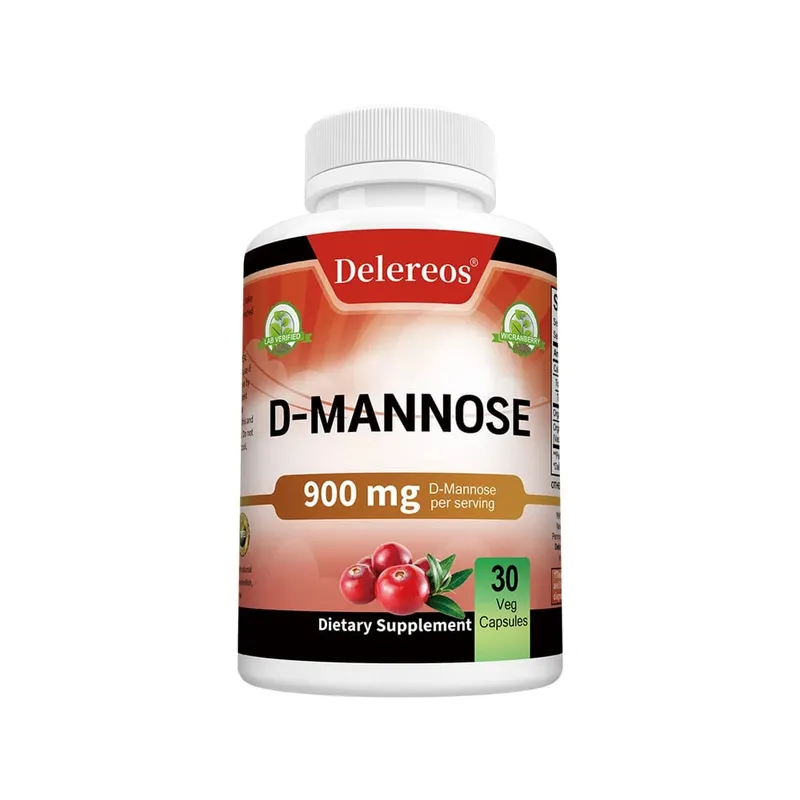 D Mannose Vegetarian Capsules - UTI Health Support Non GMO Vegetarian Friendly 120 Capsules