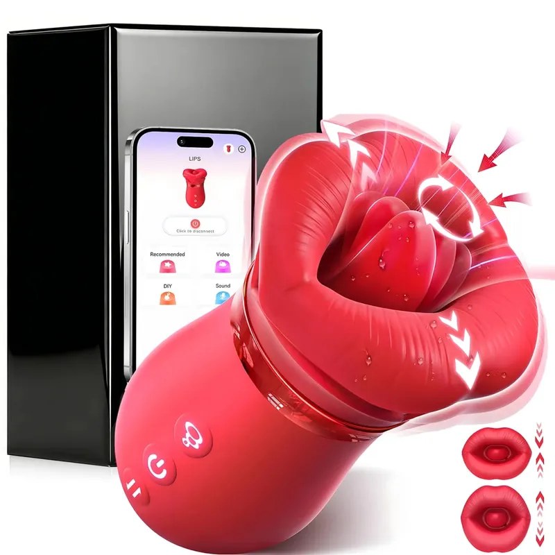 APP Control Sucking Vibrator Tongue Licking Sucker Female Oral Clitoris Nipple Stimulator Vibrating Vacuum Sex Toys for Couples