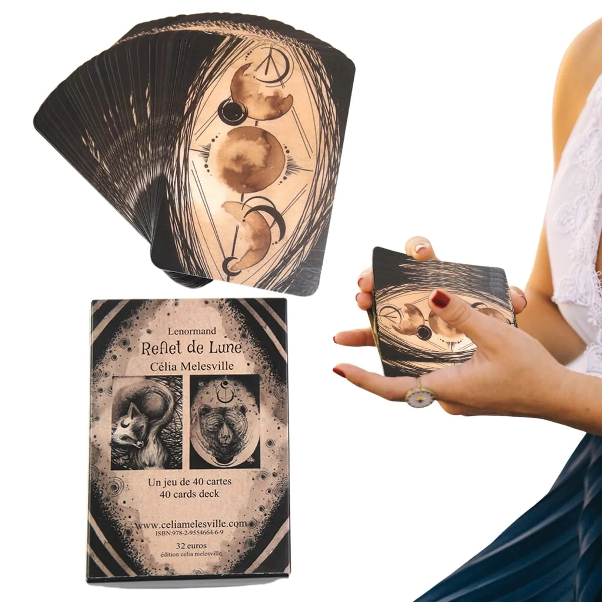 Lenormand Reflet De Lune Lenormand Card Mga Tarot Card Deck Oracle Card Game para sa Pang-adultong Kasayahan Mga Larong Pang-adulto Mga Supplies ng Party Regalo — image 3