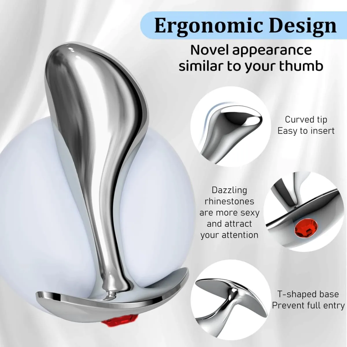 Metal Anal Plug P Spot Stimulator Prostate Massager Wear Outdoors Butt Plug Wearable Sex Toys for Men and Women Adult Sex Toys — image 3