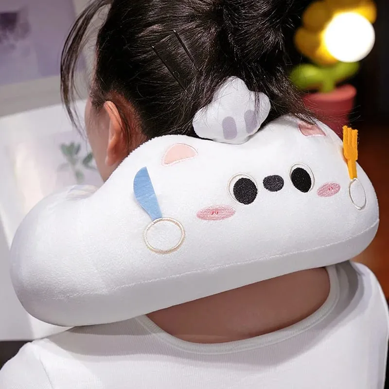 Hump Pillow Adult Children Travel Pillow Soft Short Plush Cartoon Portable Outdoor Nap Flight Neck Pillow Nursing Cushion — image 5