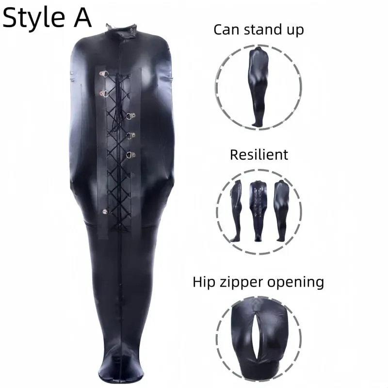 Erotic Games Full Body Restraint Costume with Elastic Arm Bondage Sleeping Bag for Couple BDSM Slave Training Sex Toys — image 2