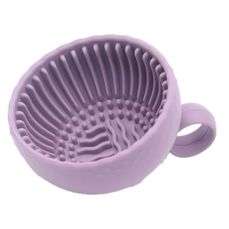 Brush Cleaning Bowl with Brush Cleaning Silicone Makeup Brush Cleaning Bowl for Eyebrows Powder Blusher Face and Eye Brushes — image 9