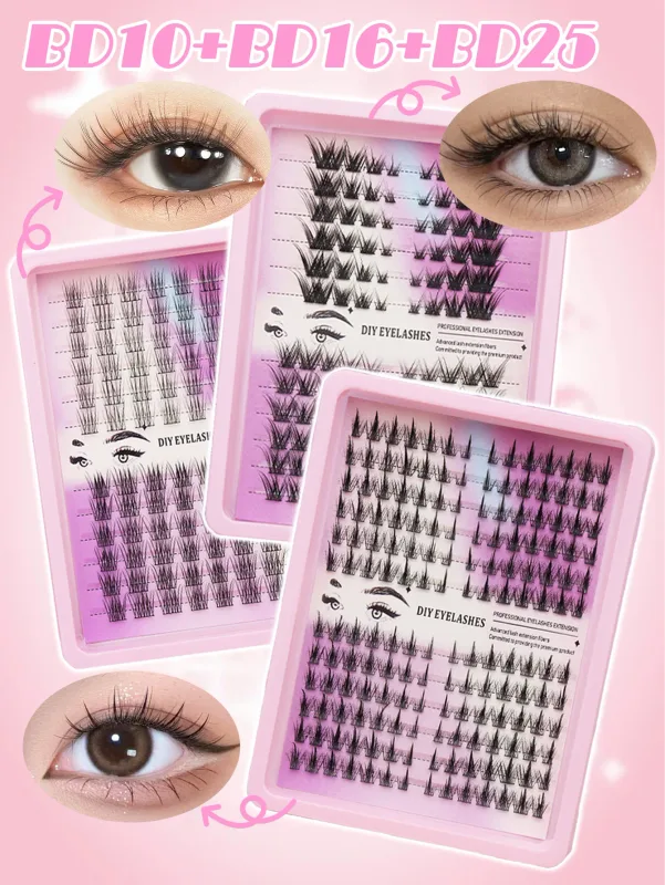 6 sizes of clustered eyelashes multiple combinations and styles to easily create exquisite eye makeup a must-have for beauty — image 4