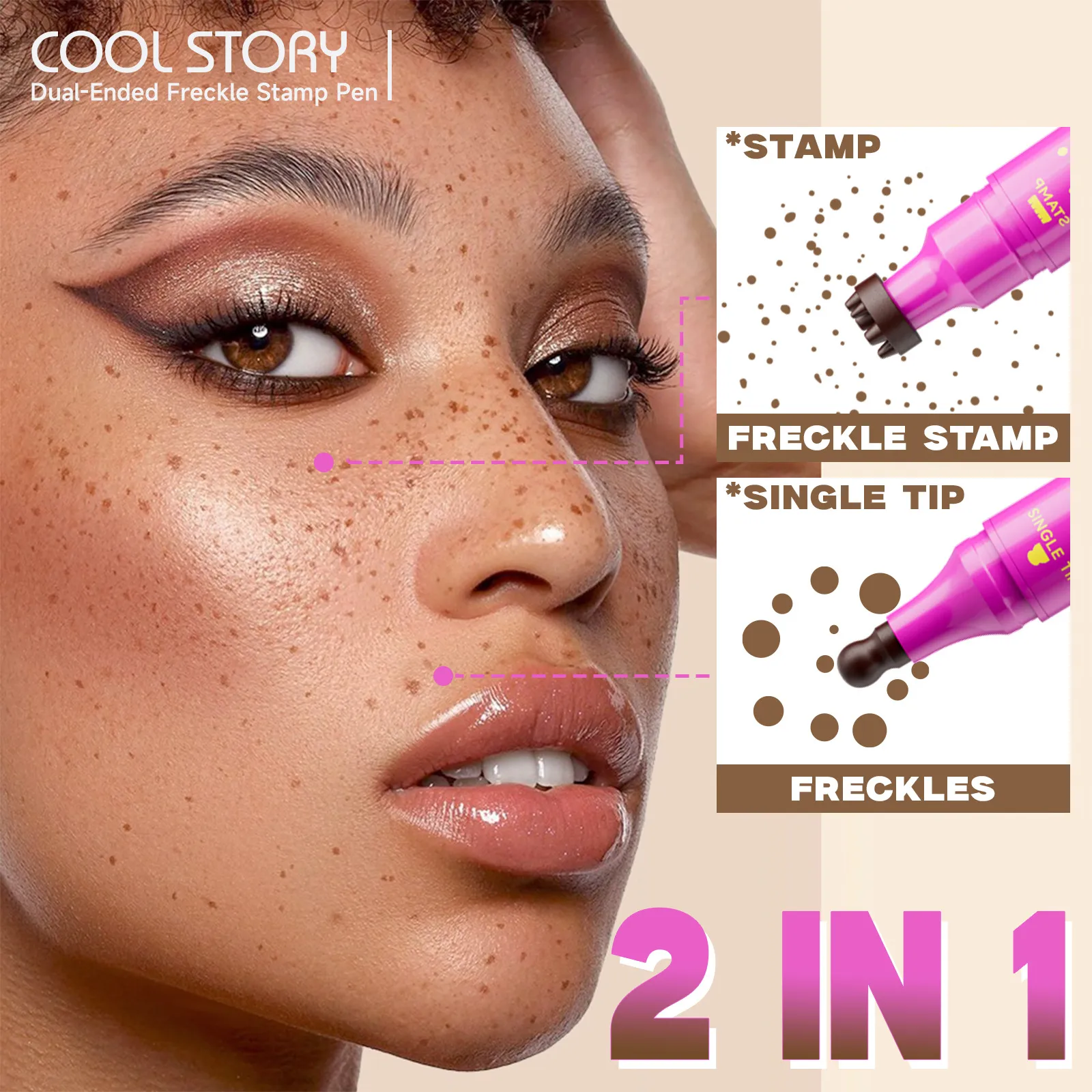 Double Eyeliner Freckles Pen All-in-One Natural Waterproof Lasting Seal Spot Pen Natural Simulation — image 5