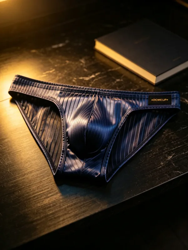 3PCS Men's Briefs Vertical Stripe Fabric Pouch Slim Fit Light Breathable Daily Casual Underwear Daily Casual Underwear for Men — image 11