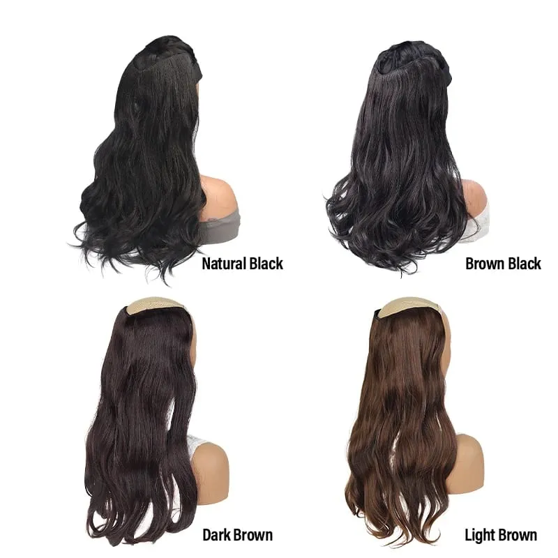 Easy Clip-In V-Wig Piece 20" or 24" Wavy Synthetic Hair Extension Adds Length & Fullness in Seconds — image 6