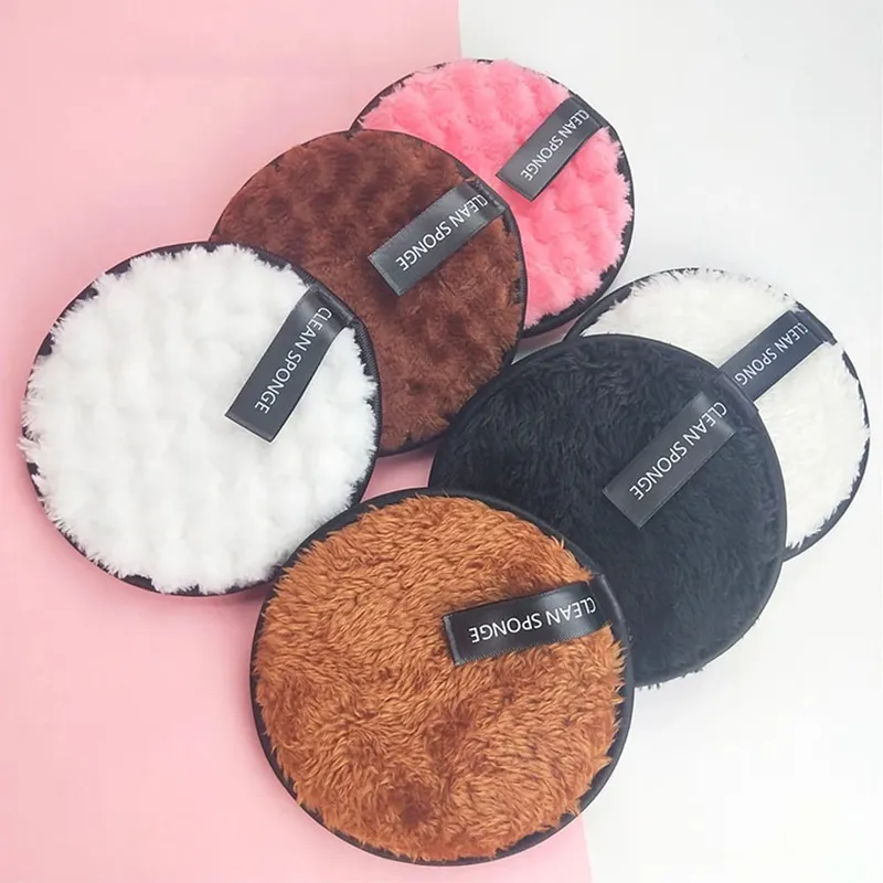 Washable Reusable Cloth Facial Cleansing Rounds Pads Makeup Removers Private Label Cleanser Sponge — image 3