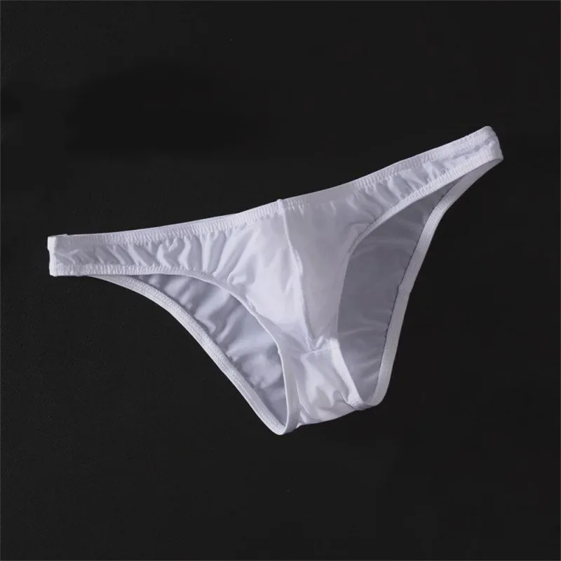 Sexy U Convex Briefs Thin Underwear Men Summer Breathable Silky Panties Male Calzoncillos Plus Size M-XXL — image 18