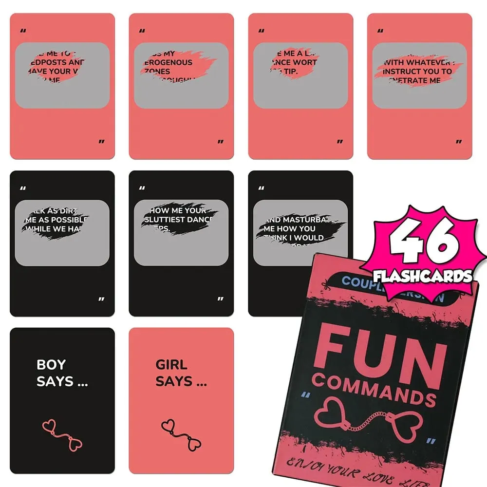Adult Fun Commands Scratch Off Cards for Couples - 46 Sexy Challenges & Games - Romantic Gift for Anniversary Valentine's Day