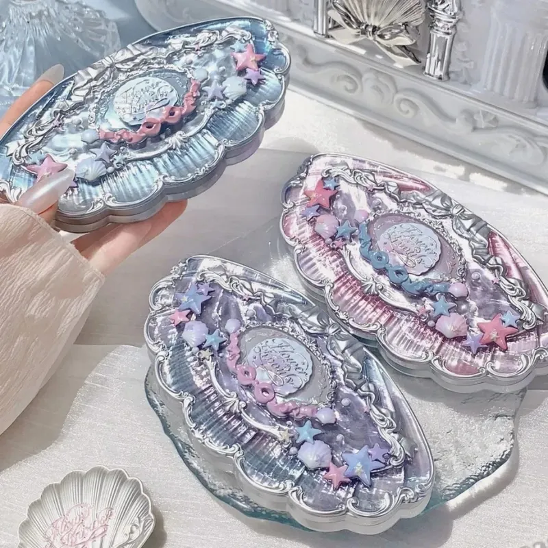 Flowerknows 殼牌寶石化妝禮品組眼腮紅唇釉定妝粉校正底漆女士全套套裝 — image 3